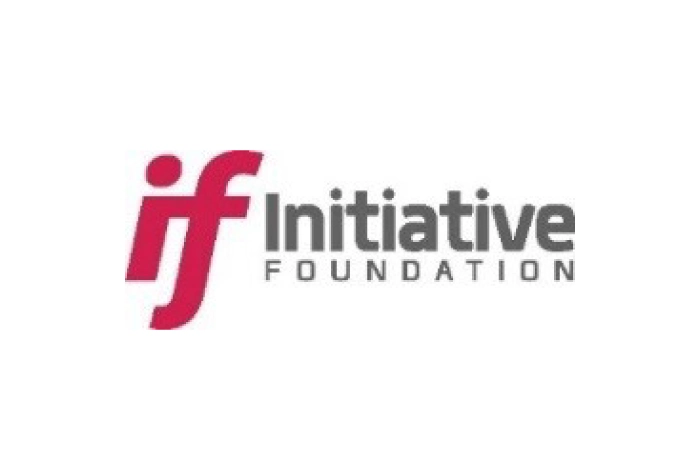 The image shows the Initiative Foundation logo with a large red lowercase "if" and the words "Initiative Foundation" in gray text to the right. The background is white.