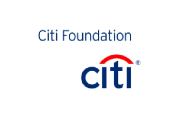 Citi Foundation logo with the words "Citi Foundation" above the Citi logo, which features "citi" in blue lowercase letters and a red arc over the "t".